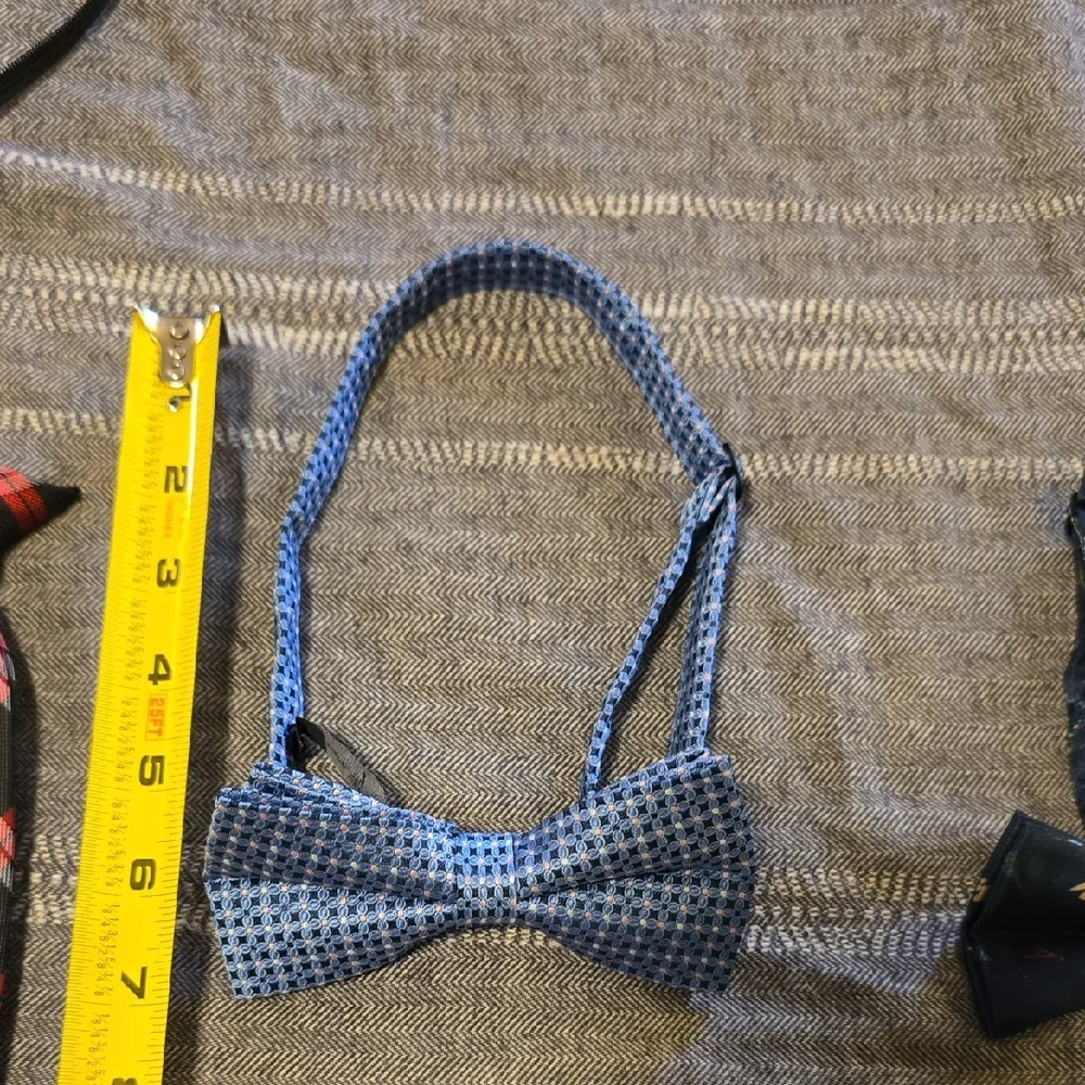 Kids Bow Tie Set - Blue, Black & Gray